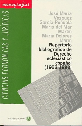 Repertorio bibliográfico de Derecho eclesiástico español (1953-1993)